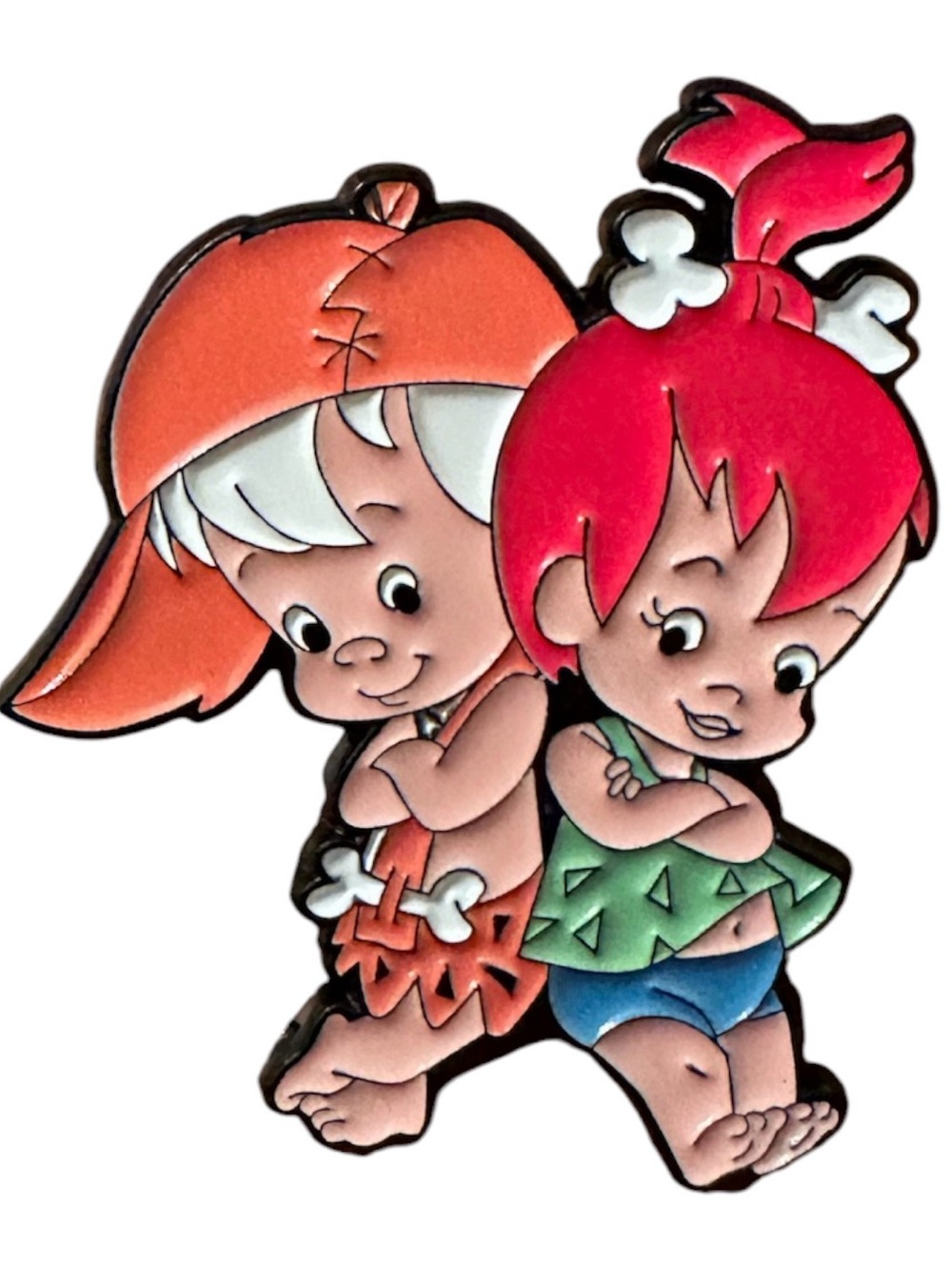 New Pebbles and Bam Bam of The Flintstones Metal Pin